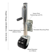 Trailer Jack 1500lb Dual Wheel for RV Boat