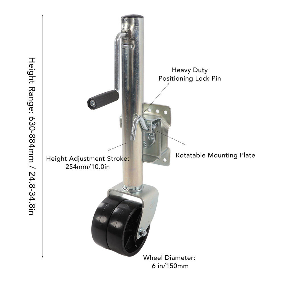 Trailer Jack 1500lb Dual Wheel for RV Boat