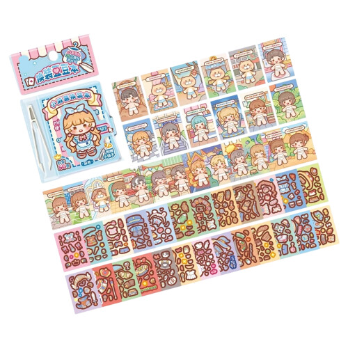 Activity Book for Children Using Dress Up Sticker to-Blue