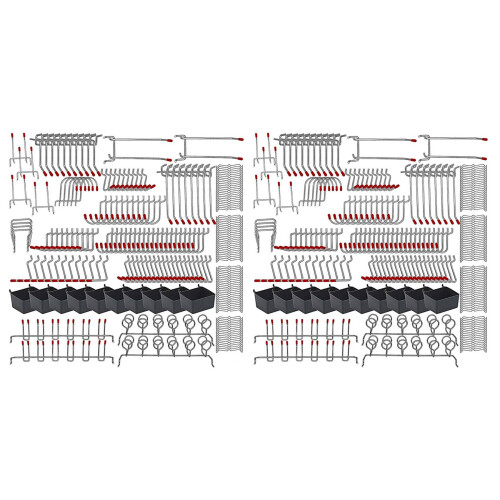 456 Pcs Pegboard Hooks Assortment with Metal Hooks Sets, Pegboard Bins, Peg Locks for Organizing Storage System Tools
