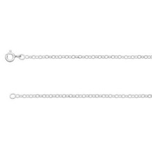 (22"/55cm, 1.7mm) 925 Sterling Silver Necklace Chain Trace Italian 16-30In 100% Recycled Silver