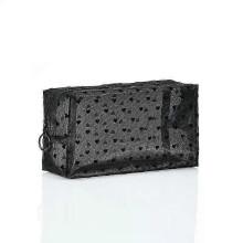 (Black-NO.4) 2025 Nylon Mesh Cosmetic Bag Zipper Heart Shaped Toiletry Organizer Makeup Bags Multifunctional Women Lipstick Key Coin Purse Pouch