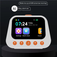 AI Slimme Klok met Spreekfunctie Educatief Speelgoed voor Kinderen Muziek-/Verhalenspeler Pomodoro Timer Coole Robot Cadeau voor Jongens