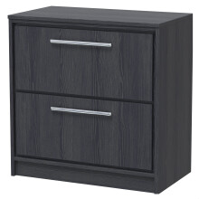 Longnor 2 Drawer Floor Standing Vanity Unit with Worktop, Woodgrain Graphite Grey, 800mm