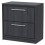 Balterley Longnor 2 Drawer Floor Standing Vanity Unit with Worktop, Woodgrain Graphite Grey, 800mm 1