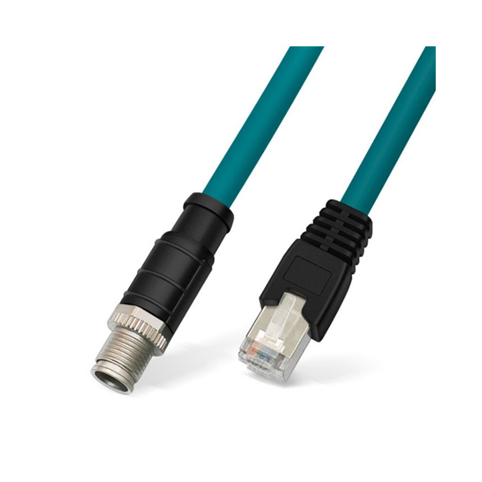 M12 X-Type Network Cable Connector 1 Meter 8Pin To Rj45 Male X Aviation Plug Industrial Camera Sensor Drag Chain 4712931281903