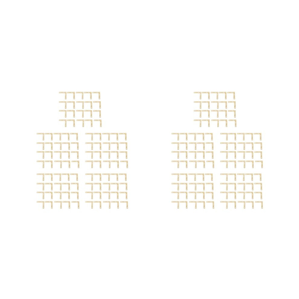 200 Pcs 51Mm Flat Corner Right 90Âº Angle Bracket Repair Plate Fixing Brace 4712048898988