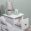 Noa and Nani Asora Twin Pack Bedside Table with Drawer in White 3