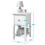 Noa and Nani Asora Twin Pack Bedside Table with Drawer in White 4
