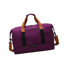 Spacious Training Sports Bag With Secure Zippered-Dark P urple