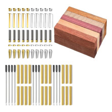 Kit di Penne per Tornitura Legno,Confezione da 10 Pezzi,Oro-Argento,20 Pezzi di Grezzi per Tornitura In Legno Duro,Strumenti per La Realizzazione di
