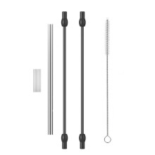 Coffee Machine Milk Hose, Coffee Machine Replacement Tube with Cleaning Brush for, Stainless Steel Silicon Milk Hose