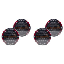 4 Stuks Ronde LED-Aanhangwagenachterlichten met Remlicht DRL-Stroomrichtingaanwijzerlamp Autovrachtwagen Schepen Bus Boot Caravan 12V 24V