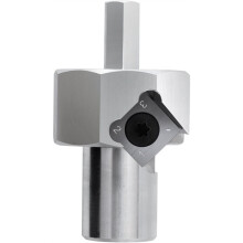 Bench Dog Hole Chamfer Reamer - Alloy Steel for Woodworking, Polished Finish, Hex Shank for Electric Drills