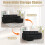 (Black) L-Shaped Upholstered Pull Out Bed Sofa with Storage & Pillows 4