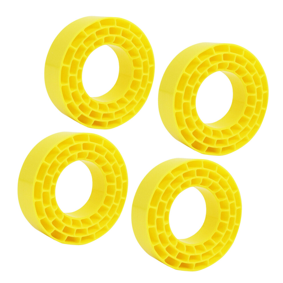 4 Pieces Soft Silicone Inner Tires Shock Absorption Tire- Yellow 7627001576063