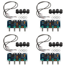 4X NE5532 Tone Board Preamp Pre-Amp with Treble Bass Volume Adjustment Pre-Amplifier Tone Controller for Amplifier Board