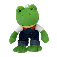 Poupée grenouille en peluche douce avec vêtements amovibles pour
