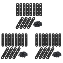 36 PCS Straight Brackets Stainless Steel Brace Flat Metal Brackets Mending Repair Plate with Screws for Wood
