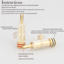12Pcs Banana Plugs 45 Degree Angled Banana Connectors Screw Locking Connectors for AV Receiver,Amplifier,Speaker Gold