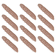 12PCS High Visibilities Glow Floating Bread Worm-Dark Brown