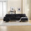 (Black) Sectional U-Shaped Chenille Fabric 6 Seater Sofa 3