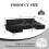 (Black) Sectional U-Shaped Chenille Fabric 6 Seater Sofa 14