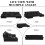 (Black) Sectional U-Shaped Chenille Fabric 6 Seater Sofa 13