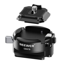 NEEWER GM47B Quick Release Plate Kit Anti Twist Auto Lock QR Adapter Clamp Base for Arca Swiss Ronin 4 Pro Camera Clip
