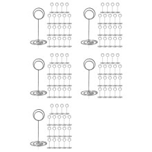 Tafel Nummer Houders 100 Stuks - 3.35 Inch Plaats Kaarthouder Tafel Nummer Staat voor Bruiloft Afstuderen Receptie D