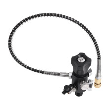 HPAT M18X1.5 Valve de Remplissage de RéServoir de Station de Remplissage à Double Jauge avec Tuyau Haute Pression de 50 Cm