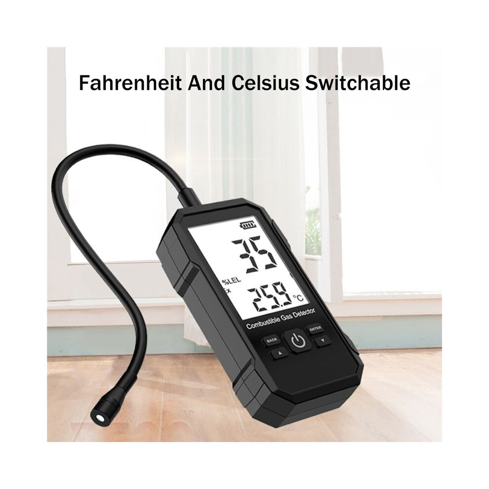 Gas Leak Detector Analyzer Methane Combustible Natural Tester Sound Double Alarm Lcd Alcohol Gas Leak Sensor 6033970359131