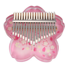 Acryl Kalimba 17 Toets Transparante Kalimbas Beginner Duimpiano Professioneel Muziektoetsenbordinstrument met Bloemblaadjes