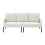 (Beige) Modern Upholstered 3-Seater Sofa with Side Pockets & Armrests 8
