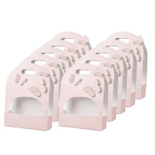 Draagbare Bruiloft Gunstdozen Roze Boeket Zakken Doos met Handvat 3D Vlinder Rechthoekige Bloemen Verpakkingsmand