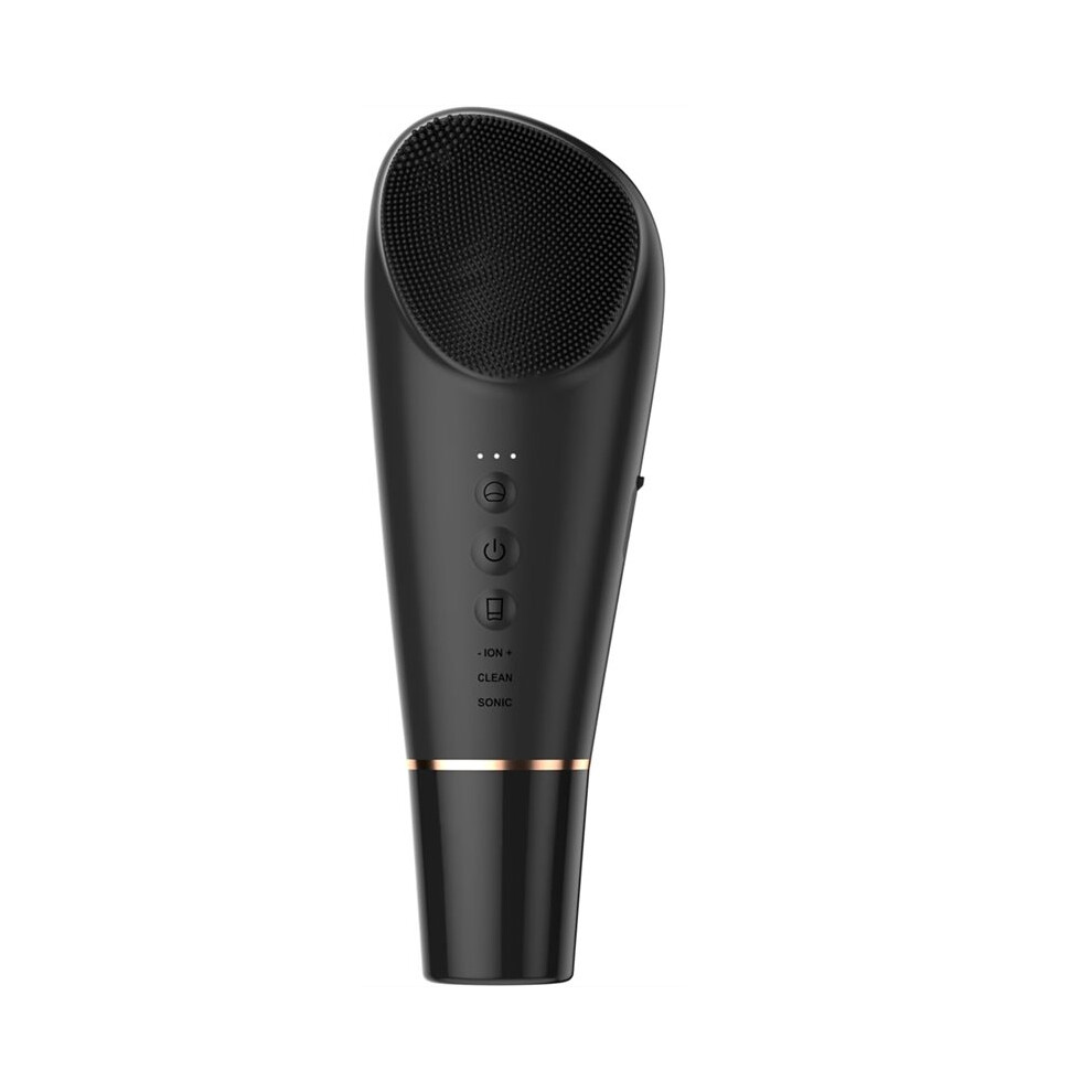 Silicone Face Scrubber Blackhead Scraper Rechargeable 2-in-1 Facial Cleansing Brush & Skin Spatula Duo,Deep Cleansing