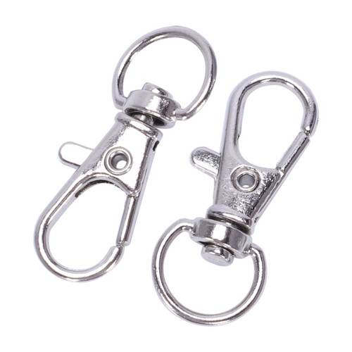 10pcs silver hooks 12mm x 30mm swivel trigger