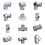 Round Tube Connector Connection Fastener Fixed Joint 3-3ways 2