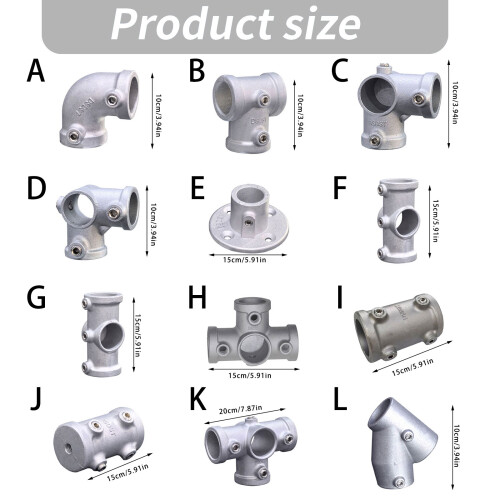 Round Tube Connector Connection Fastener Fixed Joint 3-3ways 2