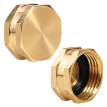 6pcs Heavy Duty Brass Garden Hose End Caps, 3/4" Female Thread Garden Hose Cap, Garden Hose Caps