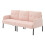 (Pink) Modern Upholstered 3-Seater Sofa with Side Pockets & Armrests 10