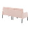 (Pink) Modern Upholstered 3-Seater Sofa with Side Pockets & Armrests 14