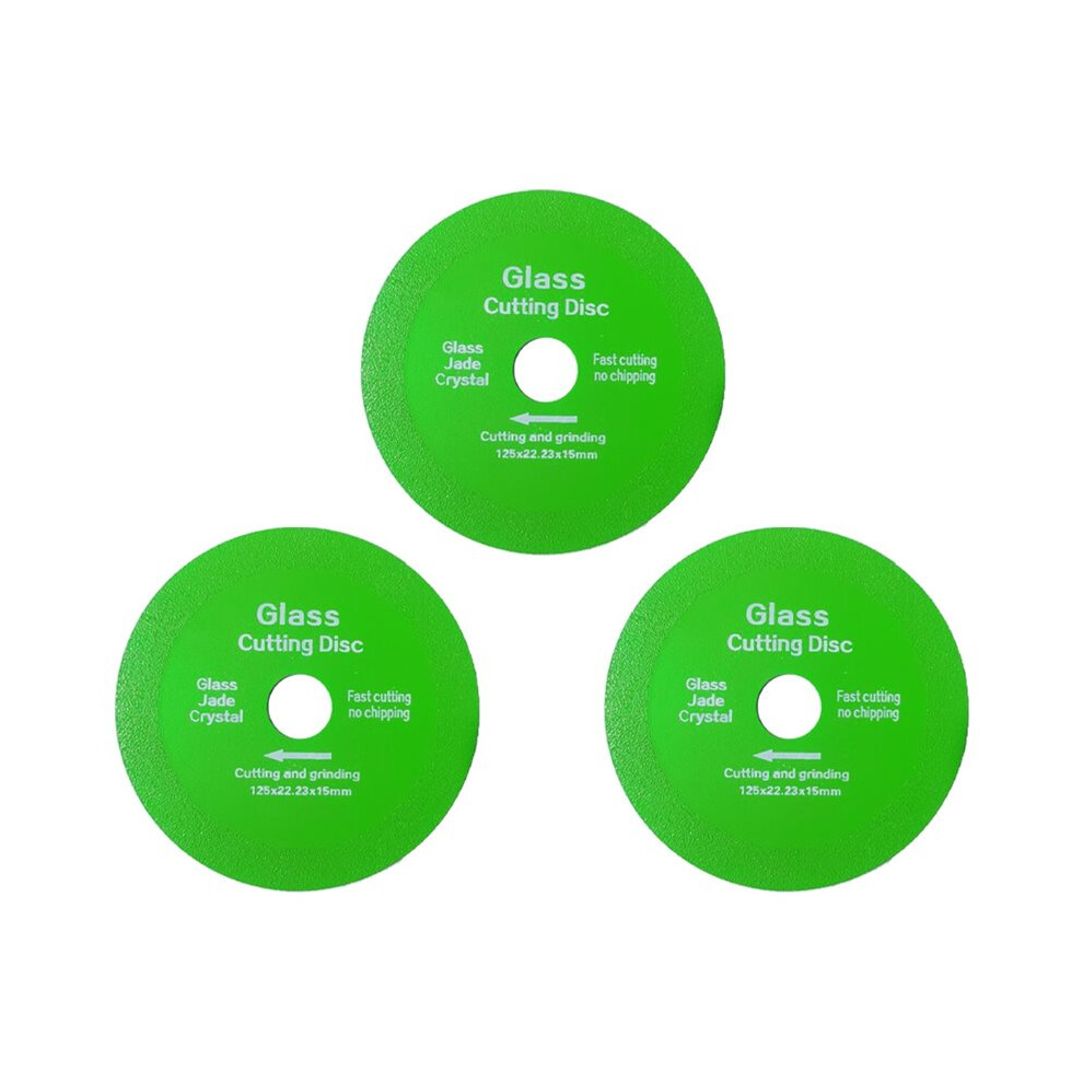 3Pcs Glass Cutting Disc Marble Saw Blade Thin Ceramic Tile Jade Wine Bottles Grinding Cutting Grind Disc Tool 125Mm 6033687988105