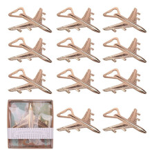 Pack van 12 Vliegtuig Flesopener Geschenkdoos Vliegtuig Reizen Bierflesopener Feestartikelen Bruiloft Verjaardag Decoraties