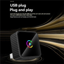 Carplay Sans Fil Android AUTO 2 en 1 Boîtier Intelligent IA Voix + Wi-Fi et  5.0 Adaptateur USB CarPlay Filaire Vers Carplay Sans Fil A