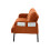 (Orange) Modern Upholstered 3-Seater Sofa with Side Pockets & Armrests 9