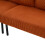 (Orange) Modern Upholstered 3-Seater Sofa with Side Pockets & Armrests 12