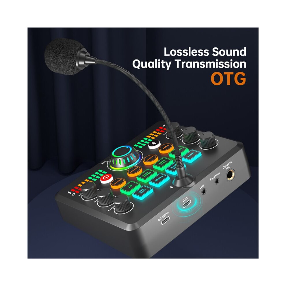 Live Sound Card Wireless Reverb Adjustment Sound Board With Rgb With Magical Voice Changing 4711212598570