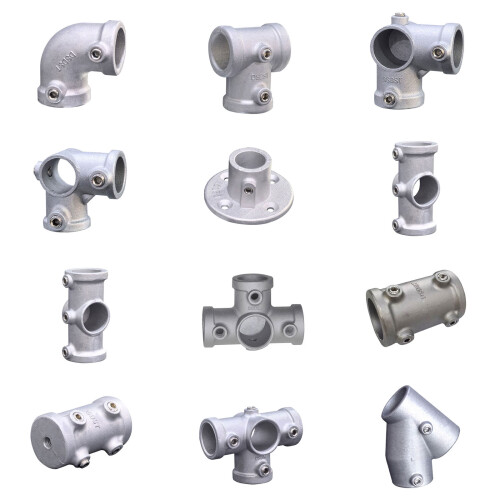 Round Pipe Fixed Joint Storage Rack Connector Aluminum-5ways 1