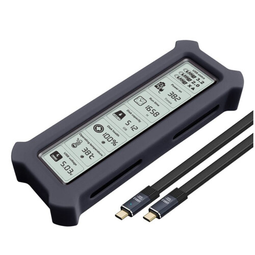 M.2 NVMe  SSD Enclosure with Display Screen SSD Case USB 3.2 Gen 2 20Gbps NVMe PCI-E  NGFF SSD Disk Box B